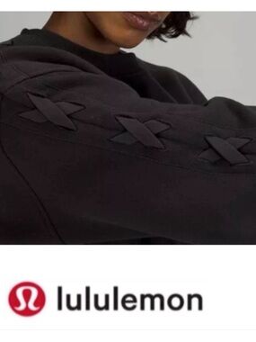 Lululemon Cropped Hoodie with Braided Detail Sleeve